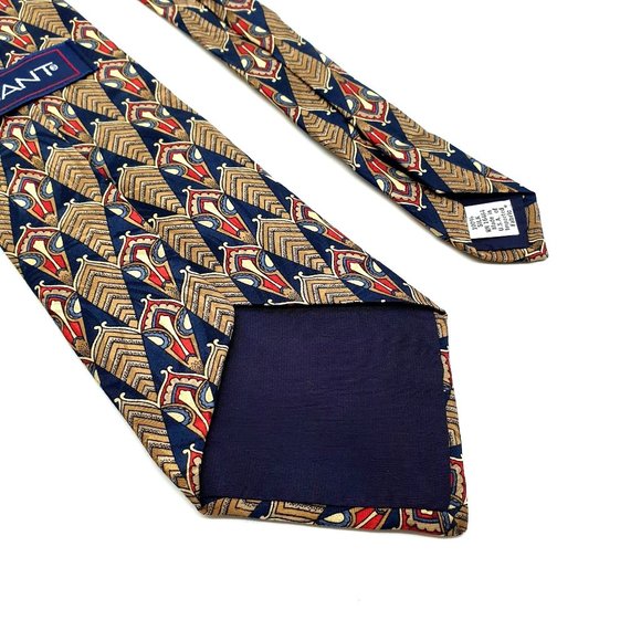 Gant Mens Necktie Designer Retro Accessory Office Work Casual Dad Gift - Picture 4 of 5